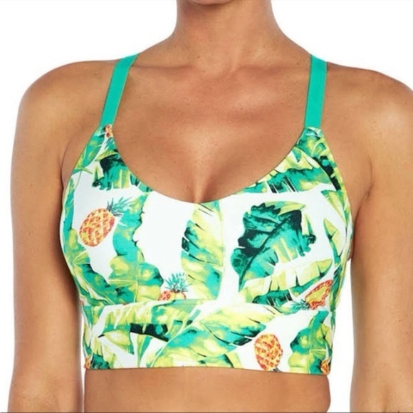 FINAL PRICE Wildfox Palms & Piña Sports Bra - Picture 1 of 6